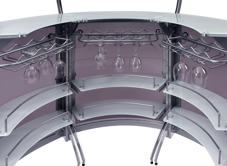 Dallas - Dallas Bar Unit Smoked and Silver (Set of 3)