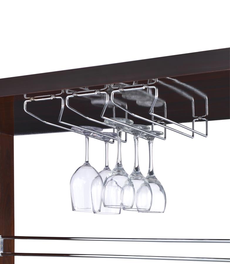 Prescott - Prescott Rectangular 2-shelf Bar Unit Glossy Cappuccino