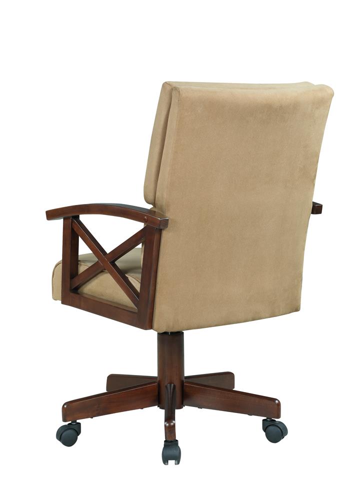 Marietta - Marietta Upholstered Game Chair Tobacco and Tan