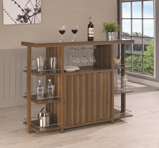 Diggs - Diggs Bar Unit with Wine Bottle Storage Walnut