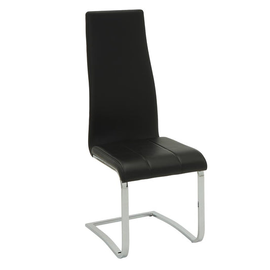 Montclair - Montclair High Back Dining Chairs Black and Chrome (Set of 4)