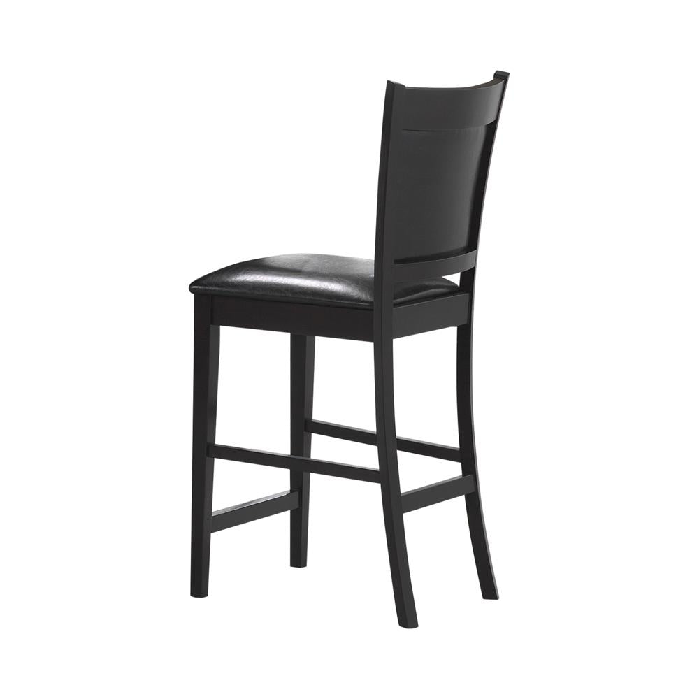 Jaden - Jaden Upholstered Counter Height Stools Black and Espresso (Set of 2)