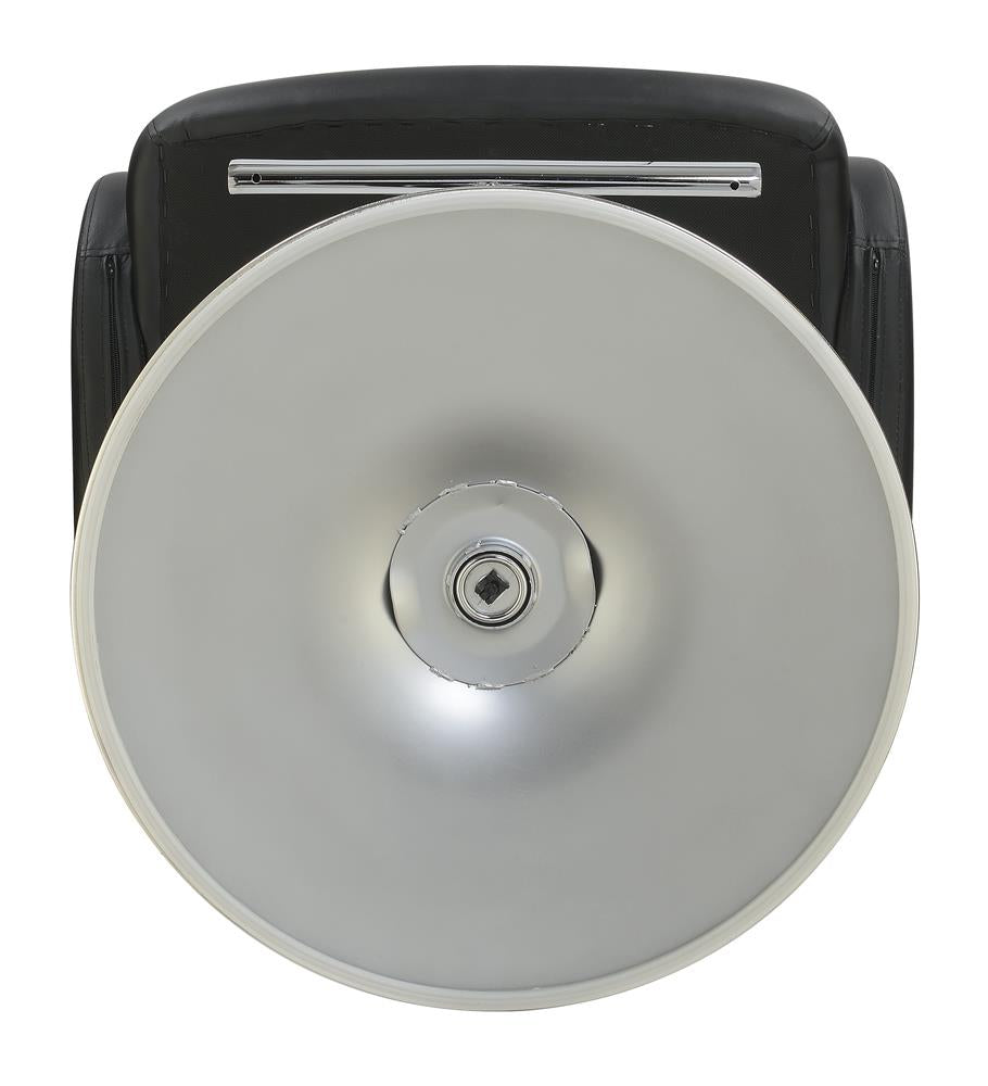 Brandi - Brandi 29" Adjustable Height Bar Stool Black and Chrome