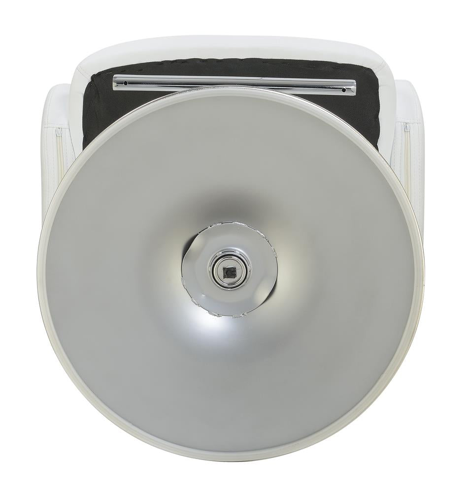 Brandi - Brandi 29" Adjustable Height Bar Stool Chrome and White