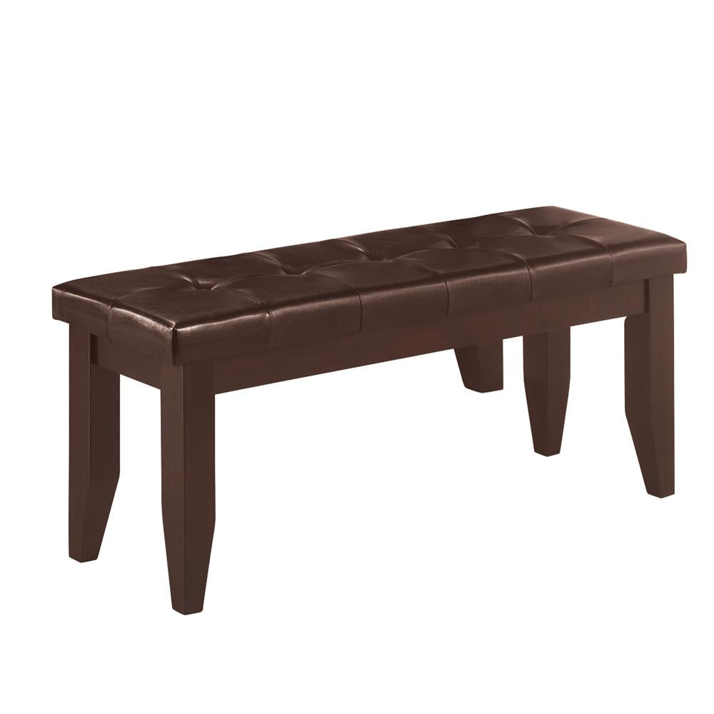 Dalila - Dalila Tufted Upholstered Dining Bench Cappuccino and Black
