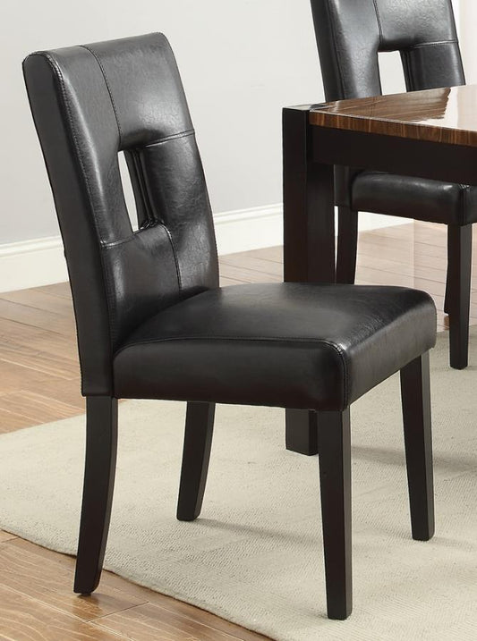 Shannon - Shannon Open Back Upholstered Dining Chairs Black (Set of 2)