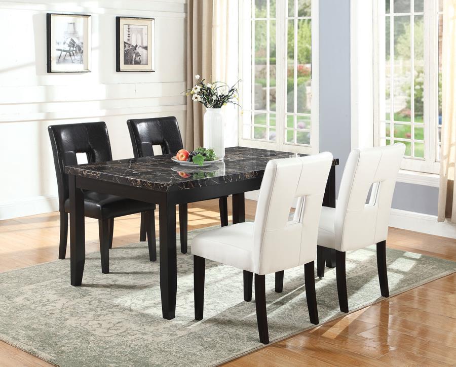 Shannon - Shannon Open Back Upholstered Dining Chairs Black (Set of 2)