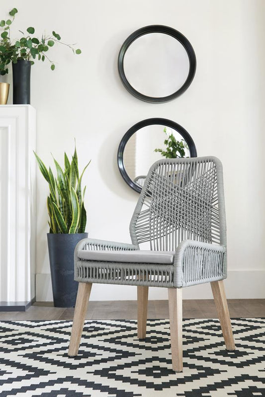 Nakia - Nakia Woven Back Side Chairs Grey (Set of 2)