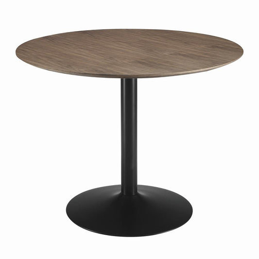 Cora - Cora Round Dining Table Walnut and Black
