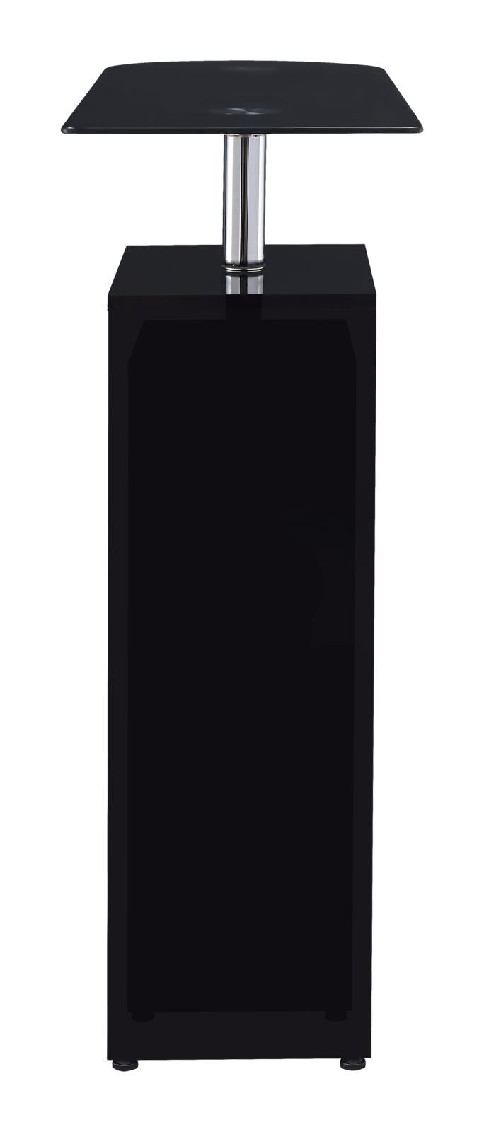 Koufax - Koufax 1-drawer Bar Table Glossy Black