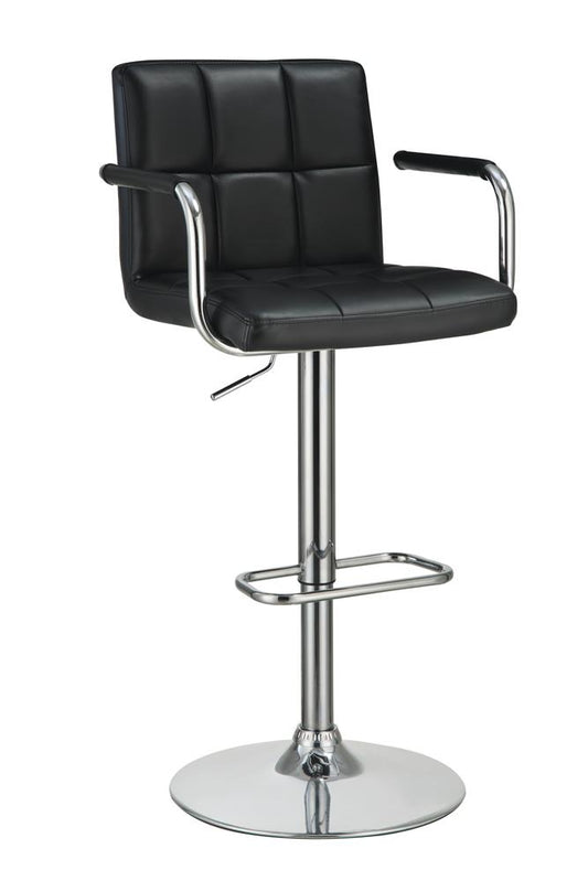 Palomar - Palomar Adjustable Height Bar Stool Black and Chrome