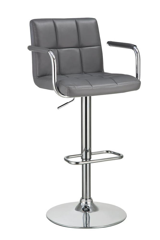 Palomar - Palomar Adjustable Height Bar Stool Grey and Chrome