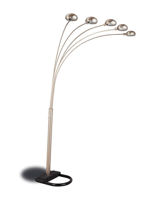 Dacre - Dacre 5-light Floor Lamp with Curvy Dome Shades Chrome and Black