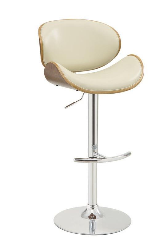 Harris - Harris Adjustable Bar Stool Ecru and Chrome