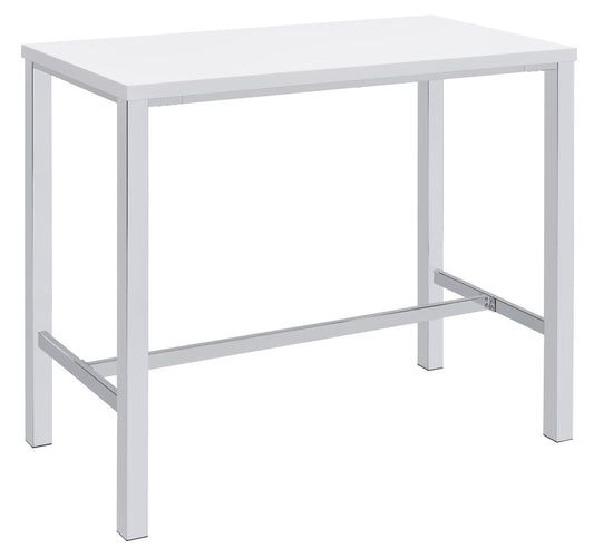 Natividad - Natividad 5-piece Bar Set White High Gloss and Chrome
