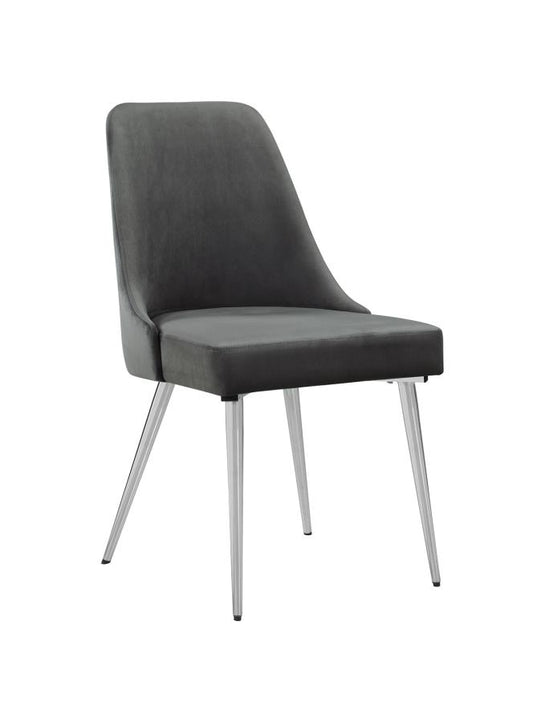 Cabianca - Cabianca Curved Back Side Chairs Grey (Set of 2)