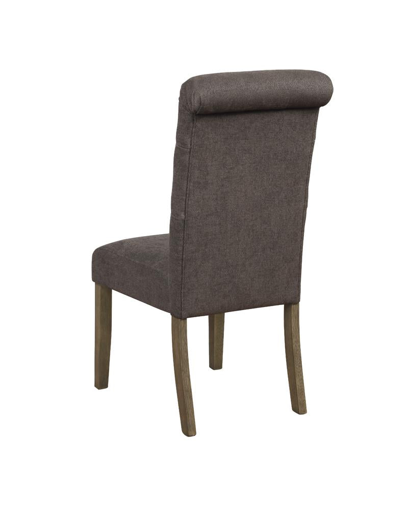 Jonell - Jonell Tufted Back Side Chairs Rustic Brown and Grey (Set of 2)