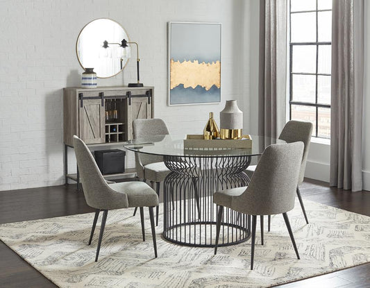 Granvia - Granvia Round Dining Table Base Gunmetal