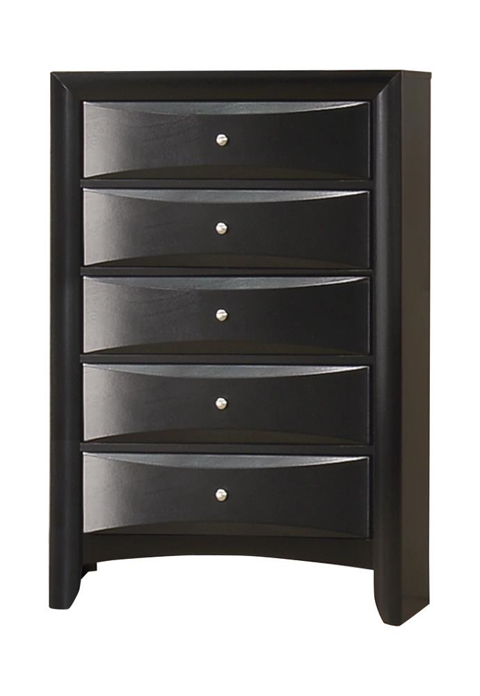 Briana - Briana Rectangular 5-drawer Chest Black