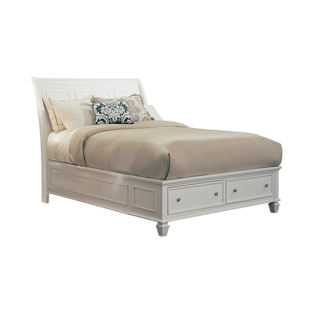 Sandy Beach - Sandy Beach Eastern King Storage Sleigh Bed White