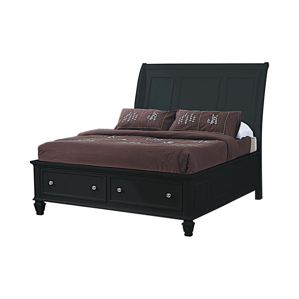 Sandy Beach - Sandy Beach Queen Storage Sleigh Bed Black