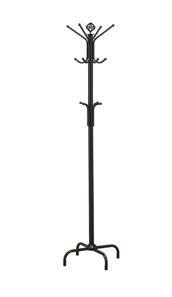 Collier - Collier 12-hook Coat Rack Black