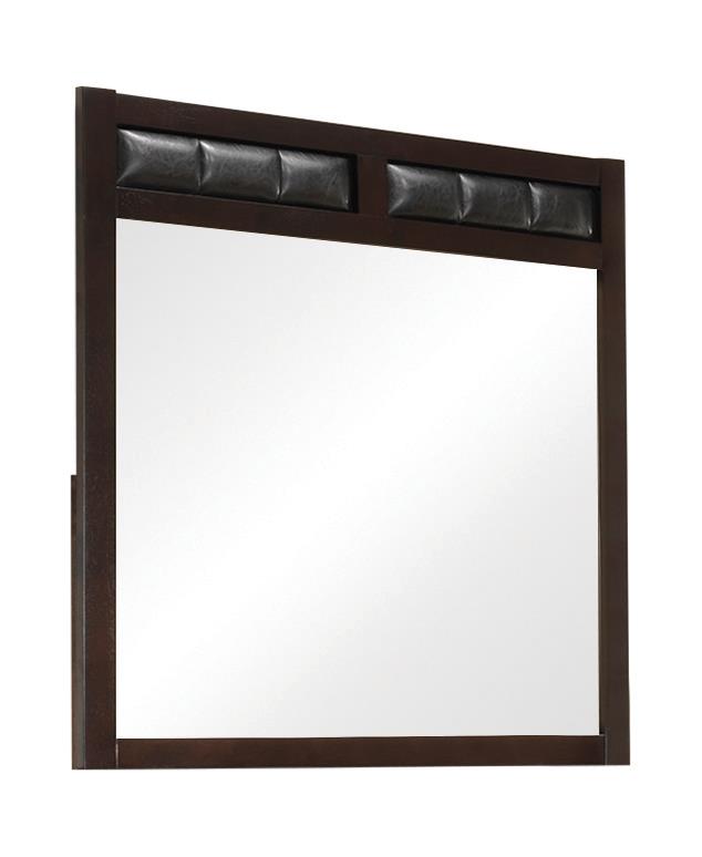 Carlton - Carlton Upholstered Rectangular Mirror Cappuccino