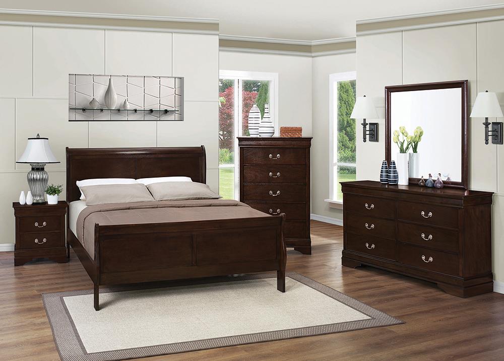 Louis Philippe - Louis Philippe Panel Bedroom Set with High Headboard
