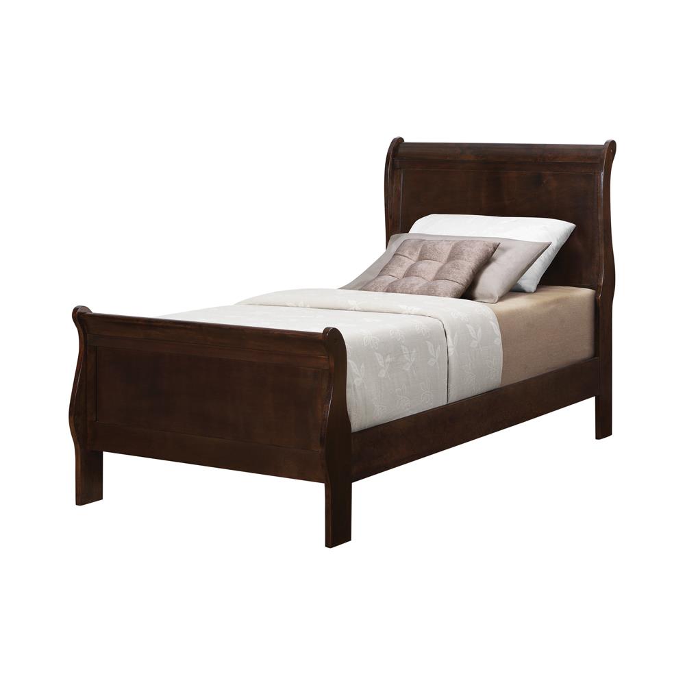 Louis Philippe - Louis Philippe Twin Panel Sleigh Bed Cappuccino