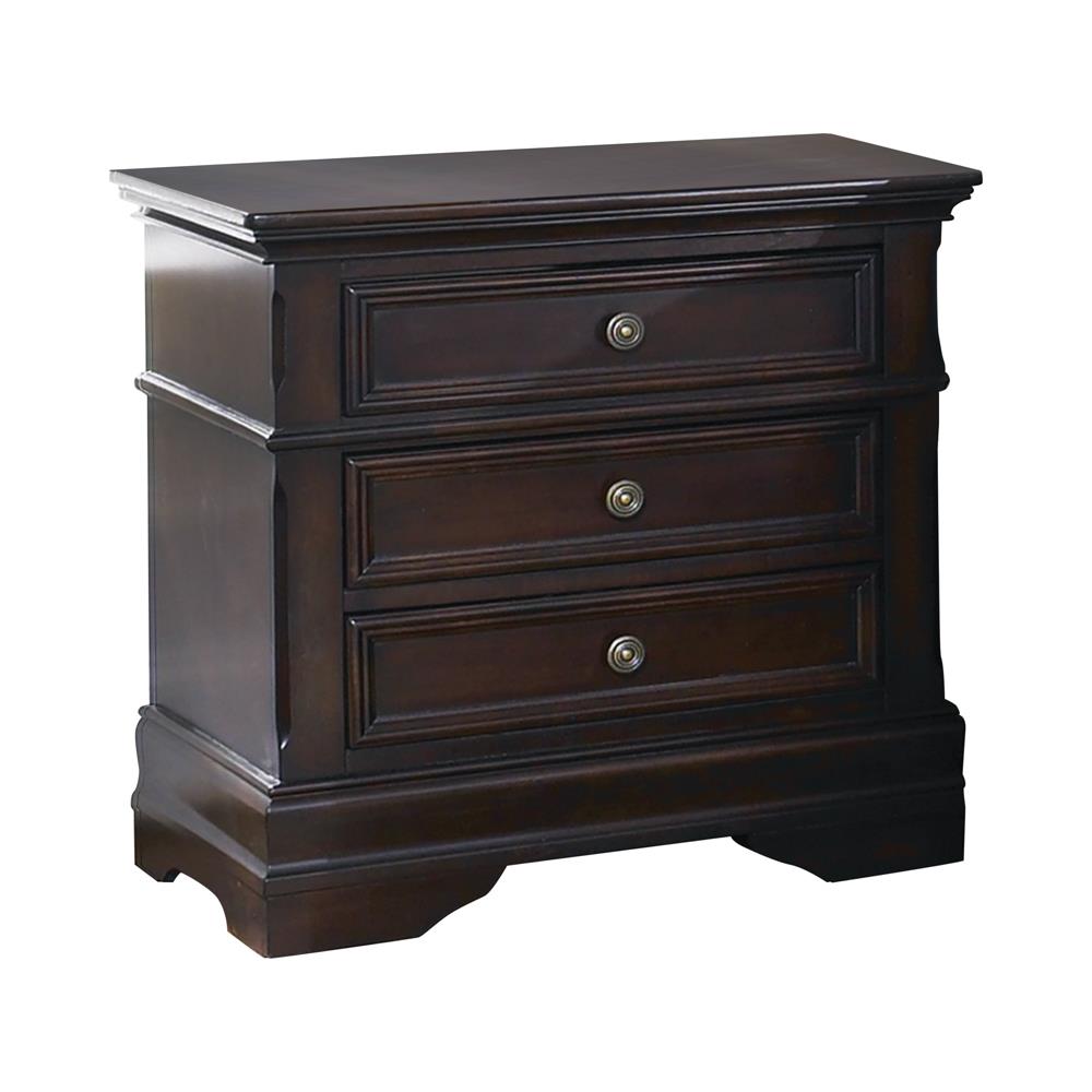 Cambridge - Cambridge 3-drawer Rectangular Nightstand Cappuccino