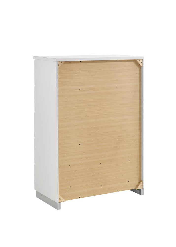 Felicity - Felicity 5-drawer Chest Glossy White