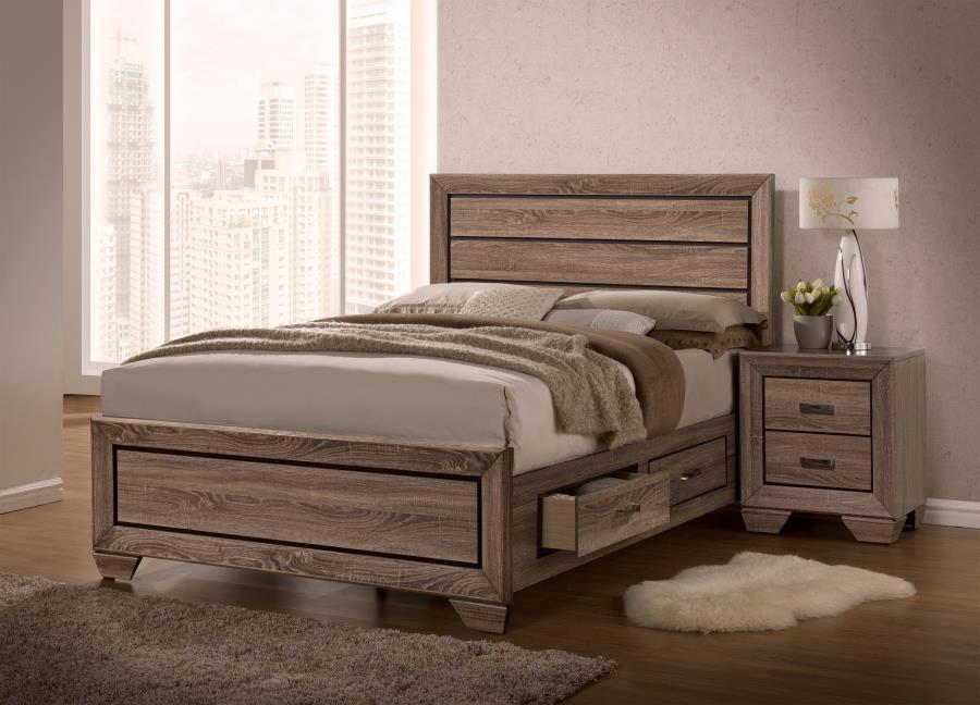 Kauffman - Kauffman Storage Bedroom Set with High Straight Headboard
