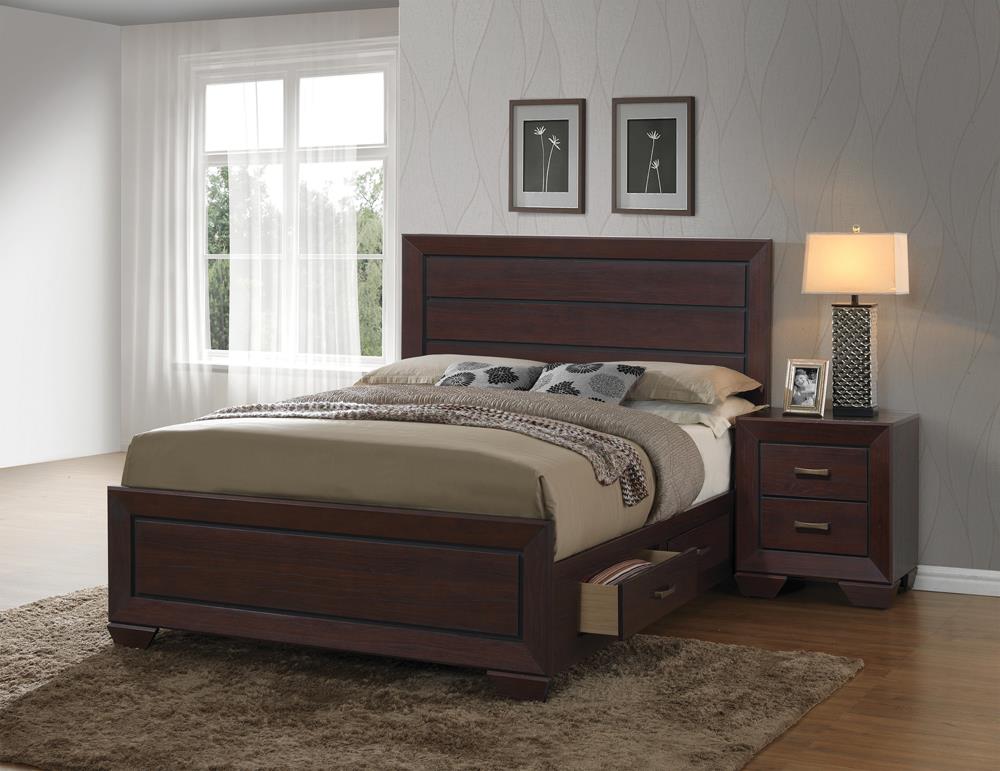 Kauffman - Kauffman California King Storage Bed Dark Cocoa