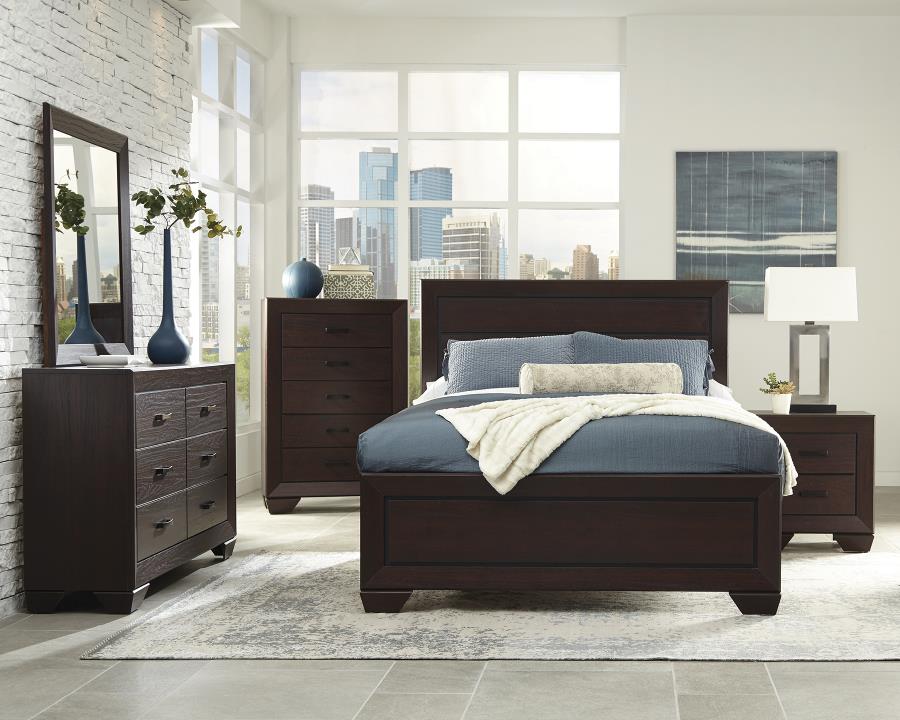 Kauffman - Kauffman Queen Panel Bed Dark Cocoa