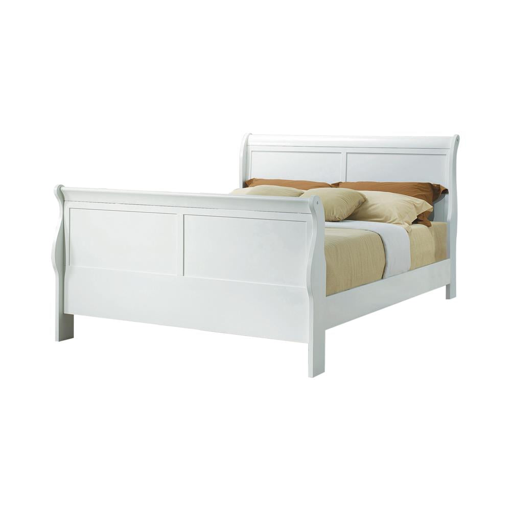 Louis Philippe - Louis Philippe Queen Sleigh Panel Bed White