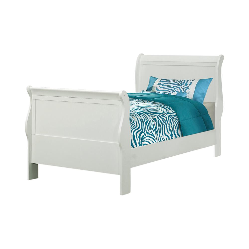 Louis Philippe - Louis Philippe Twin Sleigh Panel Bed White
