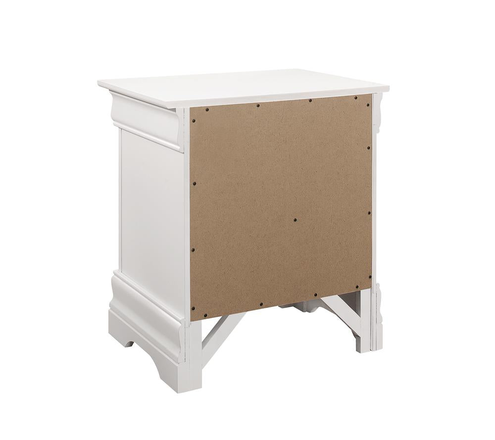 Louis Philippe - Louis Philippe 2-drawer Nightstand White