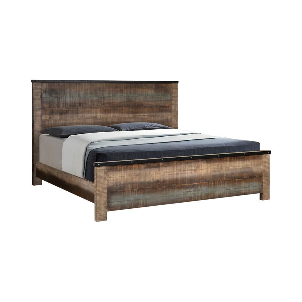 Sembene - Sembene California King Panel Bed Antique Multi-color