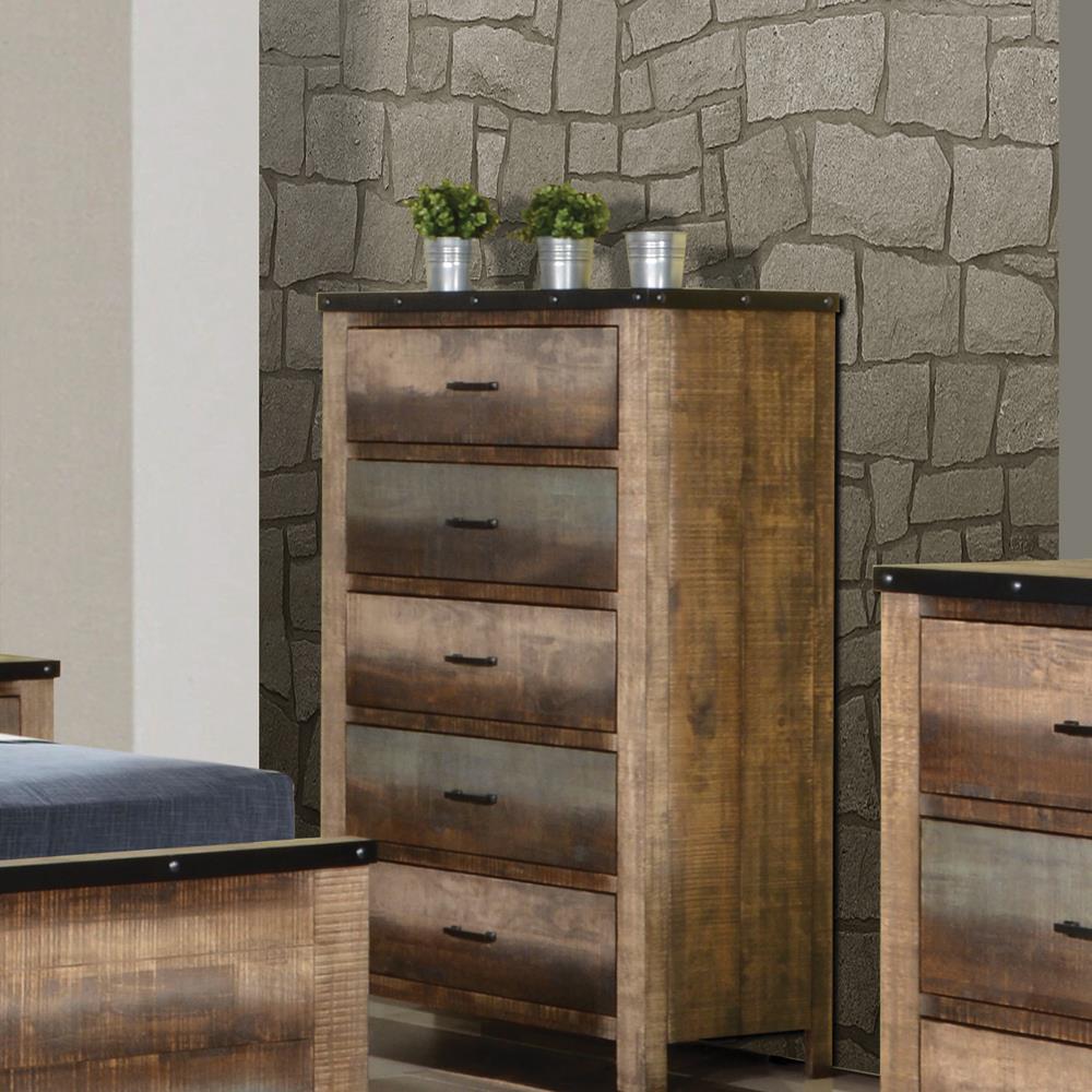 Sembene - Sembene 5-drawer Chest Antique Multi-color