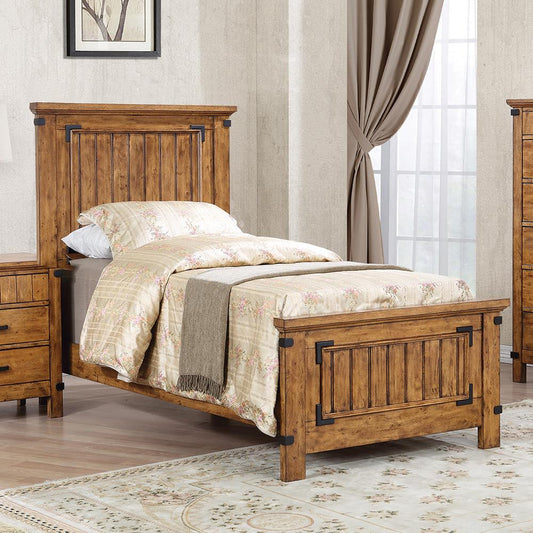 Brenner - Brenner Twin Panel Bed Rustic Honey