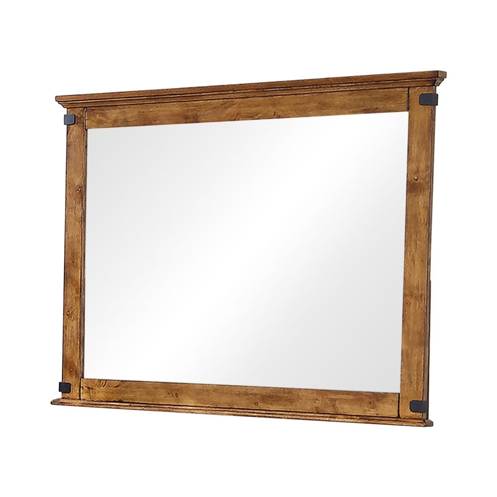 Brenner - Brenner Rectangular Mirror Rustic Honey