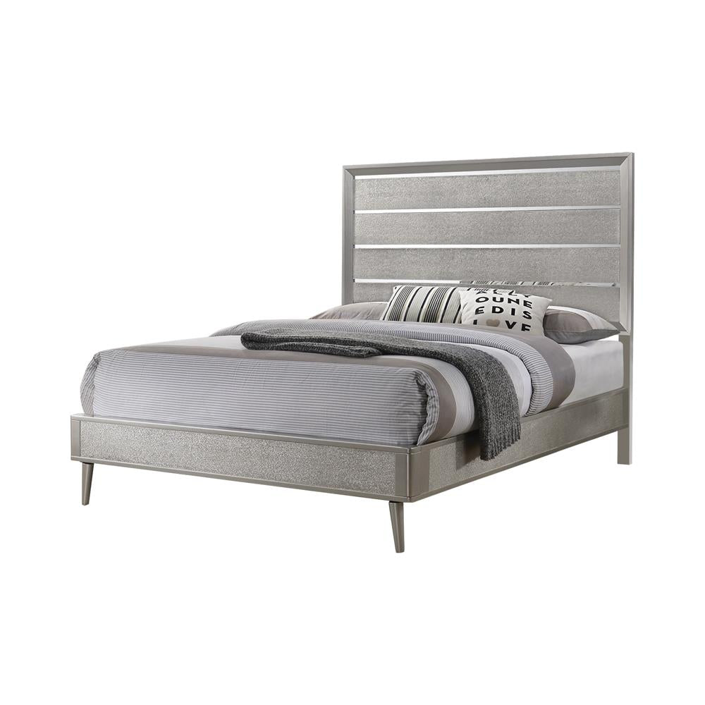 Ramon - Ramon Queen Panel Bed Metallic Sterling