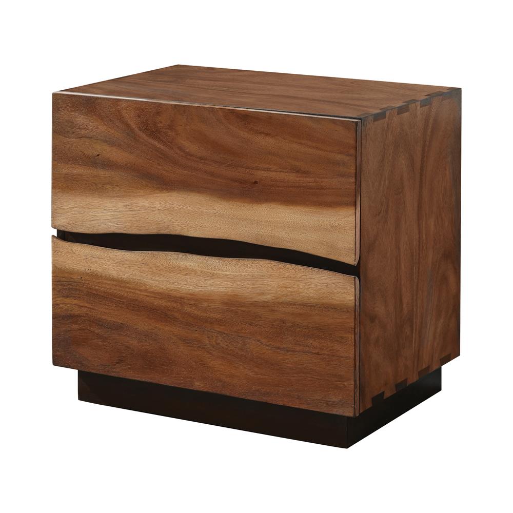 Winslow - Winslow 2-drawer Nightstand Smokey Walnut and Coffee Bean