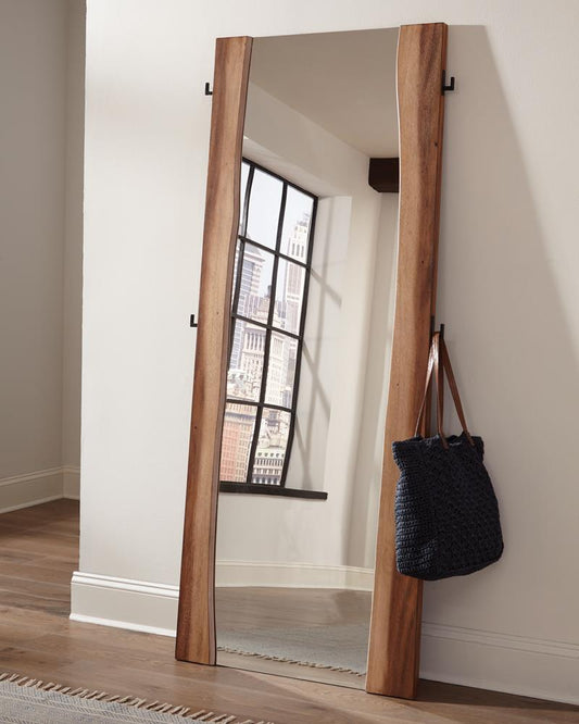 Winslow - Winslow Standing Mirror Smokey Walnut and Coffee Bean