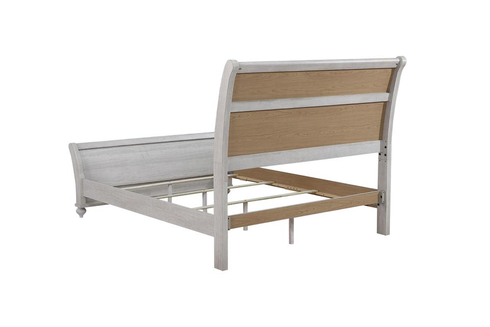 Stillwood - Stillwood Eastern King Sleigh Panel Bed Vintage Linen