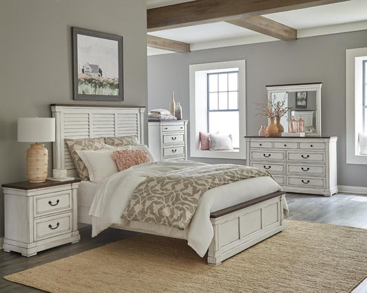 Hillcrest - Hillcrest 2-drawer Nightstand Dark Rum and White