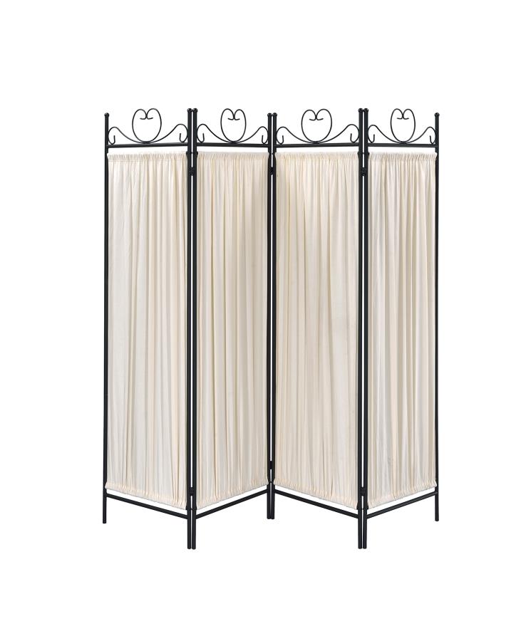 Dove - Dove 4-panel Folding Screen Beige and Black