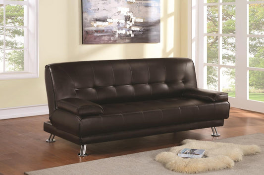 Pierre - Pierre Tufted Upholstered Sofa Bed Brown