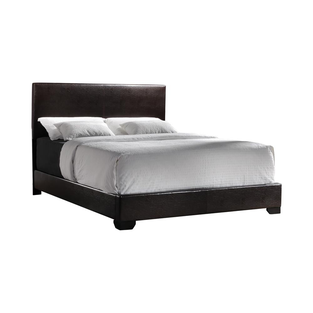 Conner - Conner Full Upholstered Panel Bed Dark Brown