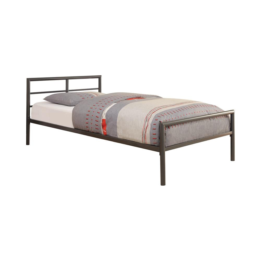 Fisher - Fisher Twin Metal Bed Gunmetal